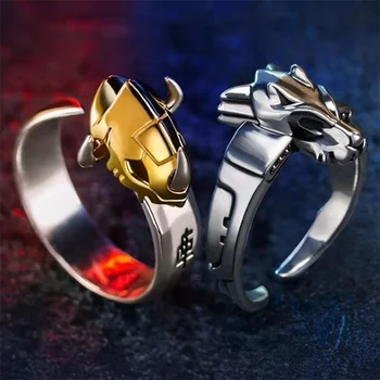 Аниме Кольцо Digimon, аксессуары для косплея, реквизит, регулируемые кольца из сплава, пара колец