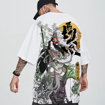 Мужская футболка Harajuku, летняя футболка в стиле хип-хоп, повседневная футболка с коротким рукавом, уличная одежда для хипстеров, мода 2021 года, Японская футболка, мужская футболка FF3132